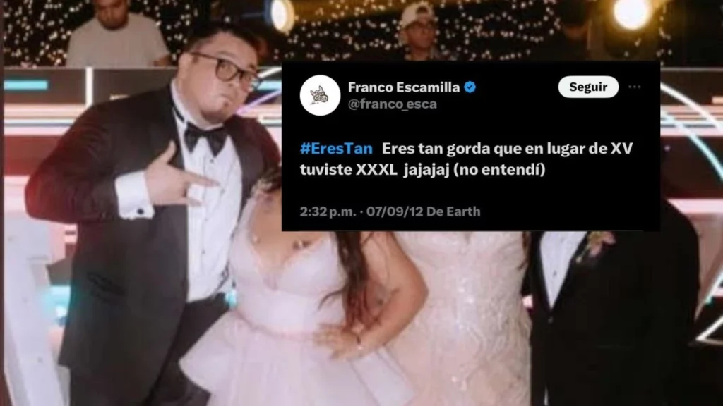 Luego de la fiesta de XV años de la hija de Franco Escamilla, usuarios le recordaron sus chistes sobre quinceañeras con sobrepeso