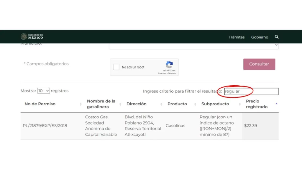 Paso 3. Escribe el tipo de combustible que buscas