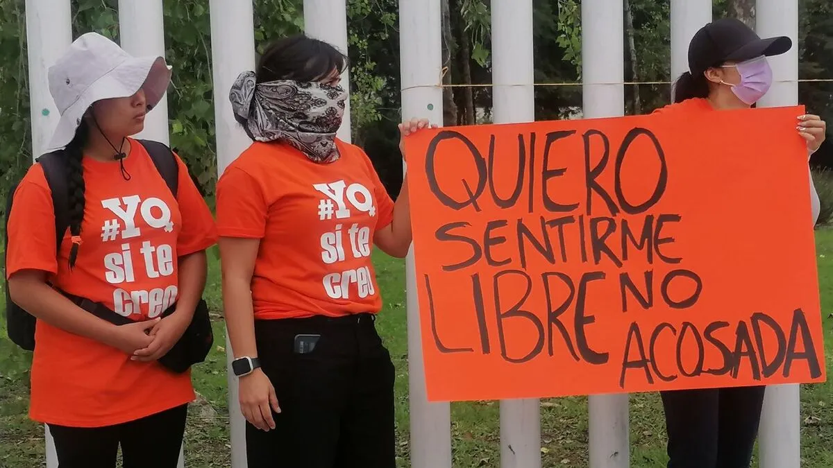 Protesta en el Tec de Monterrey Puebla por denuncias de acoso y violencia de género