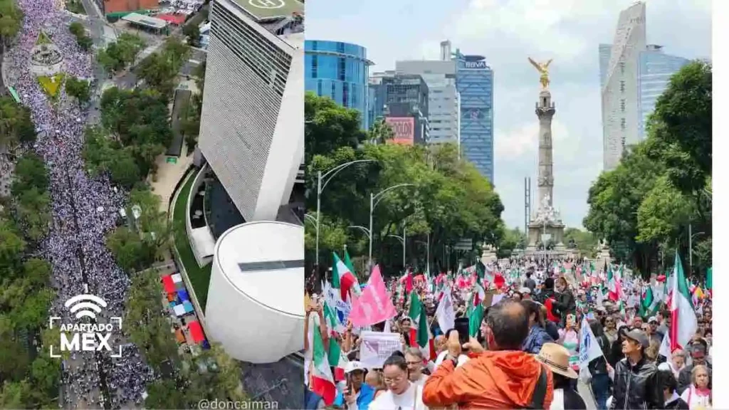 Estudiantes y ciudadanos rechazan Reforma Judicial en el Ángel