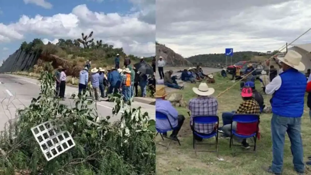 ¡Ejidatarios bloquean el Arco Norte! Exigen pago por sus tierras