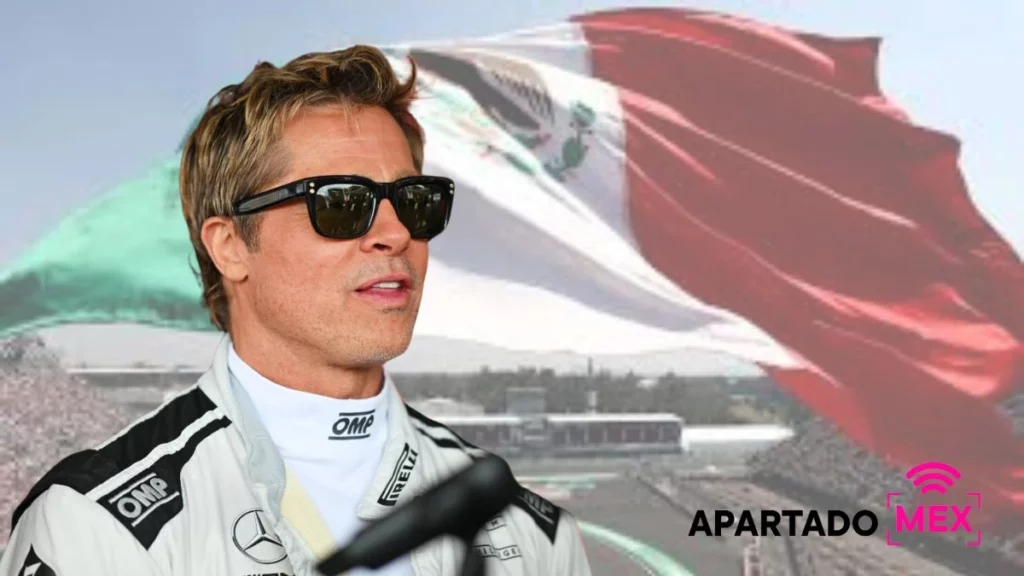 Brad Pitt está en el Gran Premio de México