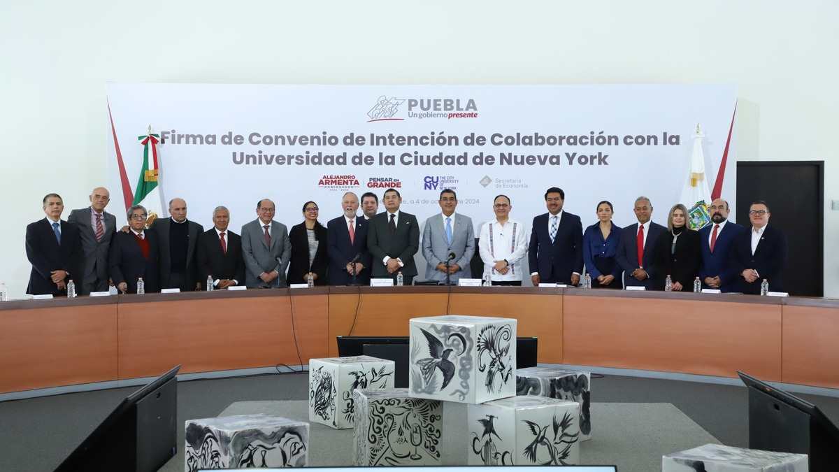 Gobierno de Puebla y la Universidad de Nueva York firman