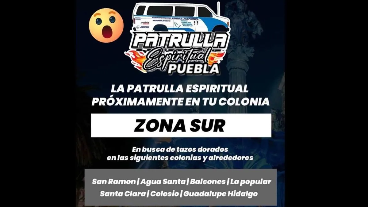 La Patrulla Espiritual llega a colonias del sur de Puebla en busca de “tazos dorados”