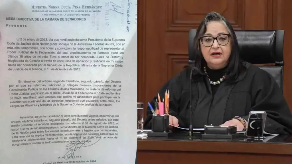 Ministra Norma Piña renuncia a la Suprema Corte "Es un acto de congruencia"