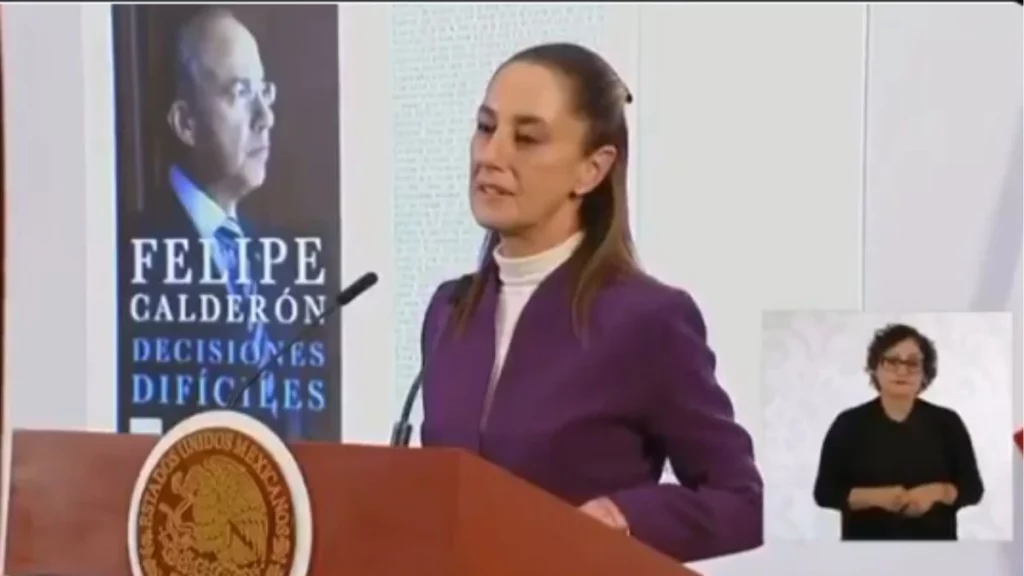 Claudia Sheinbaum usó las palabras de Felipe Calderón para señalar a Jorge Romero como jefe del cártel inmobiliario