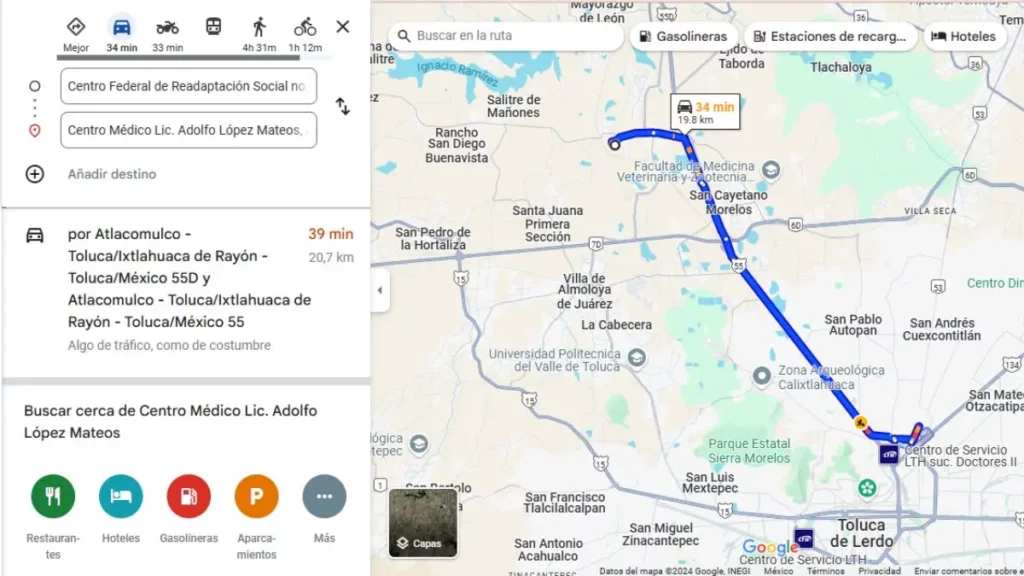 Esta es la ruta que siguieron los mandos militares para llevar a Rafale Caro Quintero al Hospital