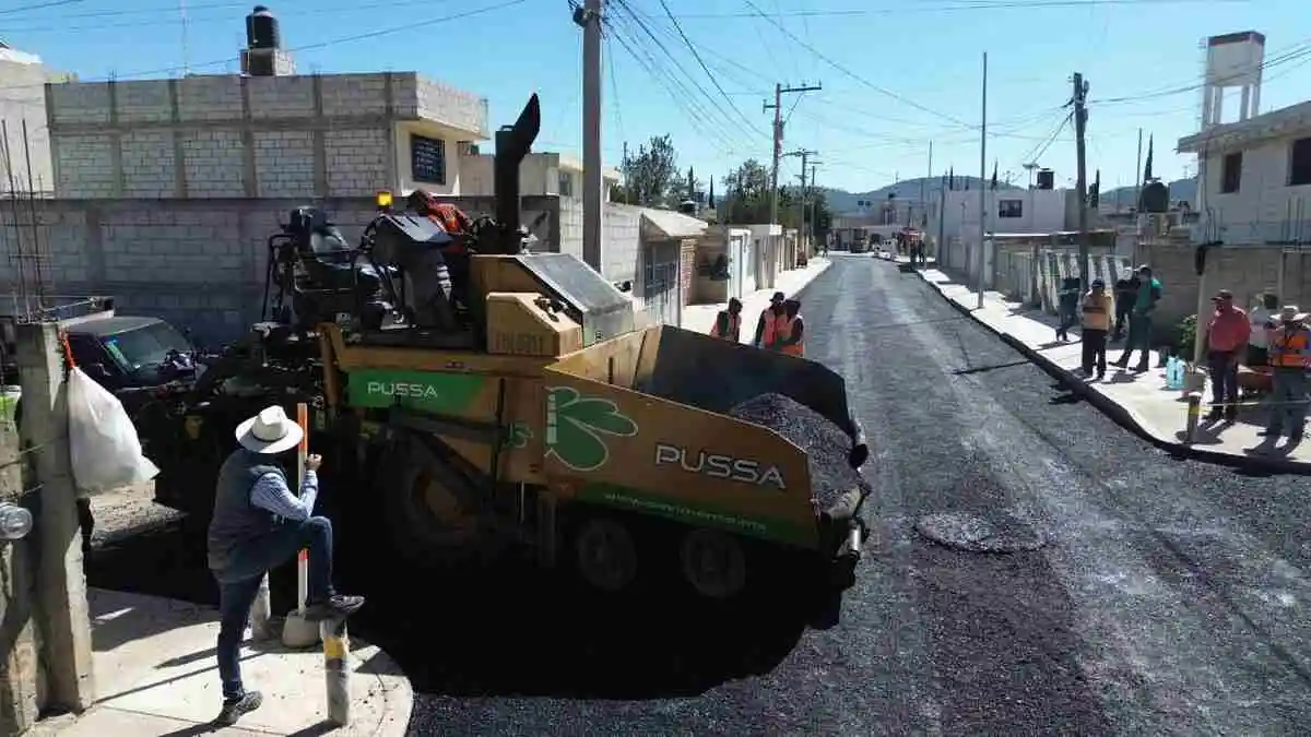 Pepe Chedraui: calle Duraznos en Amalucan tiene 75% de avance