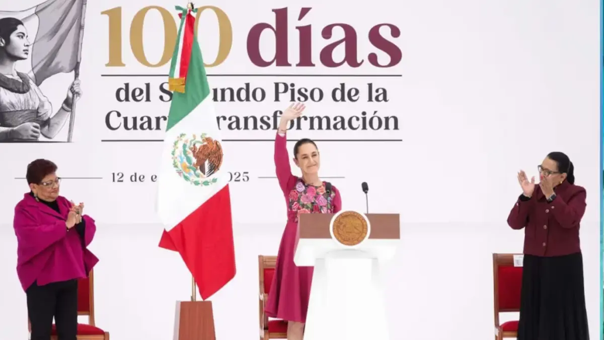 Claudia Sheinbaum presenta su informe de 100 días de gobierno en el Zócalo