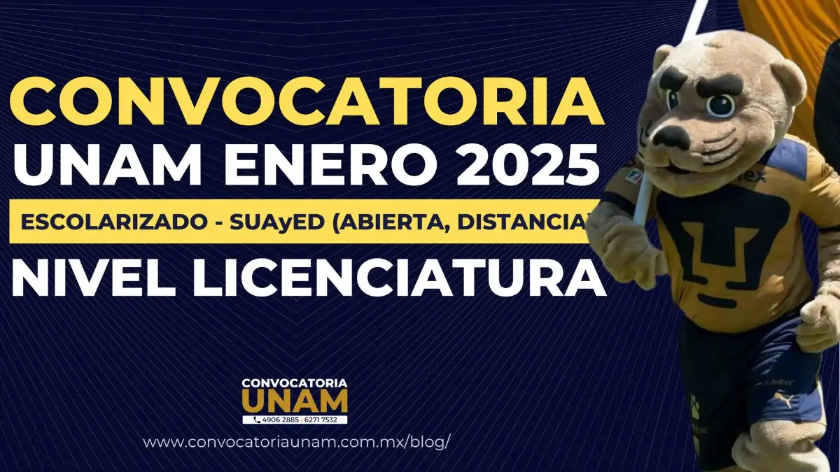 Datos importantes para el proceso de admisión 2025 de la UNAM