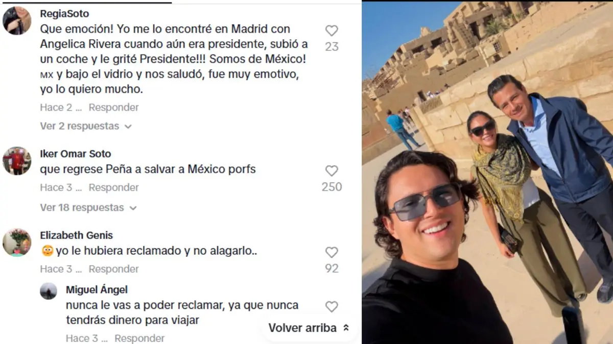 Si alguien critica la foto, llega alguien más a defender a Enrique Peña Nieto, esto en la publicación del creador de Qué hacer en Puebla durante su viaje a Egipto