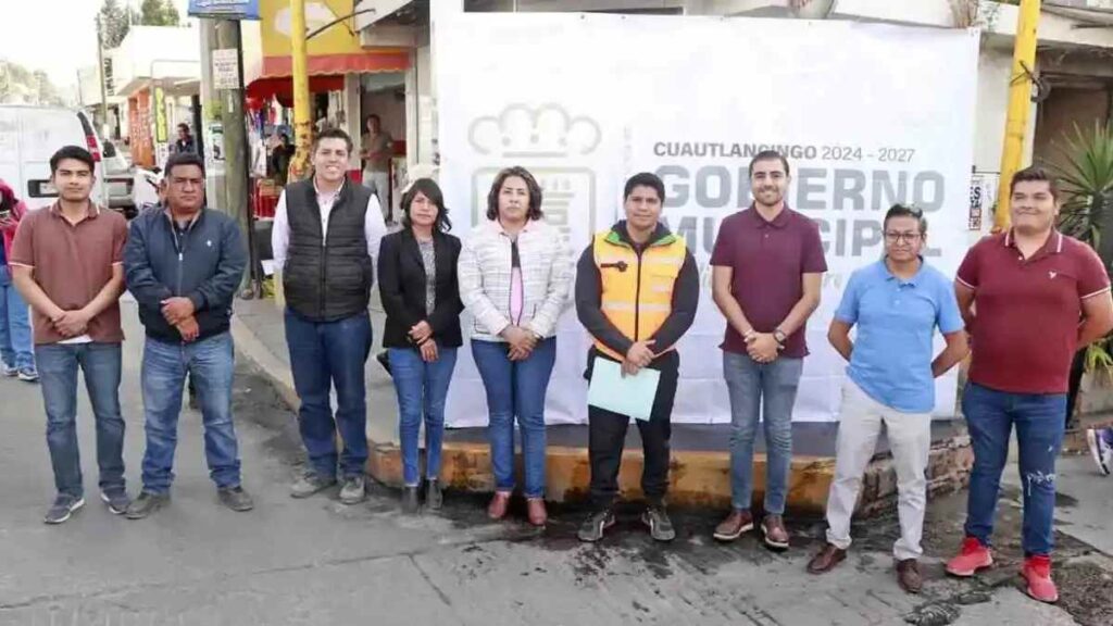 Arranca Omar Muñoz pavimentación de calle en San Lorenzo Almecatla