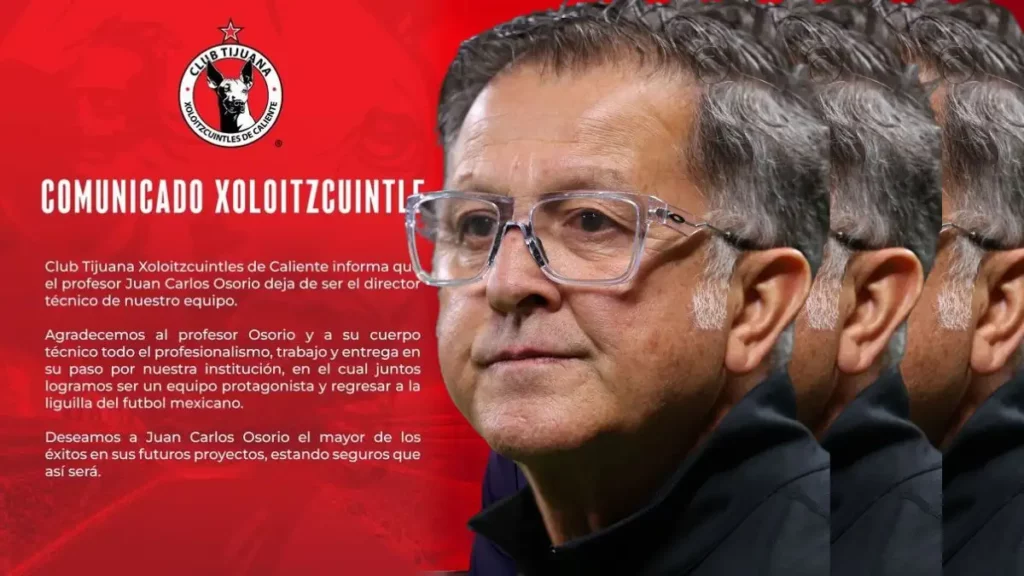 Adiós a Juan Carlos Osorio de Xolos