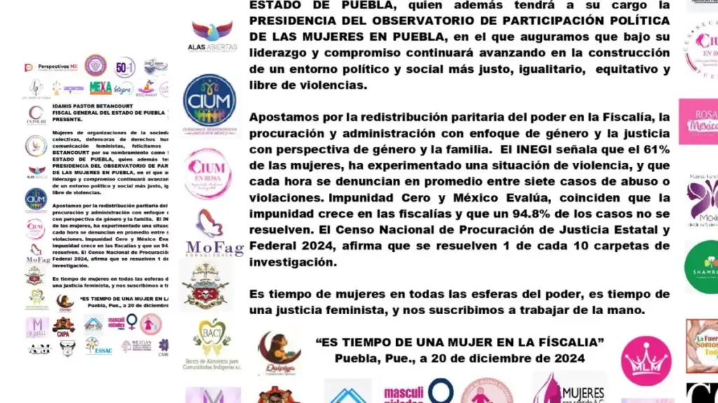 Colectivas feministas dieron voto de confianza a Idamis Pastor