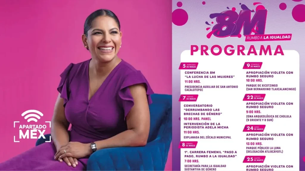 Lupita Cuautle presenta agenda del 8M con Adela Micha como ponente principal